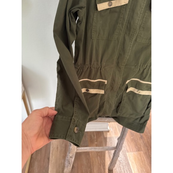 CAbi Army Green Utility Military‎ Anorak Cotton Blend Lightweight Jacket Small - Picture 10 of 10